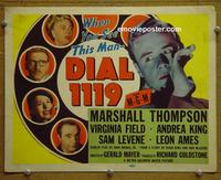 C214 DIAL 1119 title lobby card '50 film noir, Thompson
