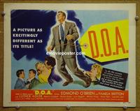 C218 DOA title lobby card 50 O'Brien, classic film noir