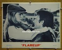 D122 FLAREUP lobby card #6 '70 sexy Raquel Welch, Stacy
