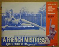 D138 FRENCH MISTRESS lobby card '60 English, sexy Laurent!