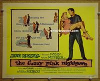C252 FUZZY PINK NIGHTGOWN title lobby card '57 Jane Russell