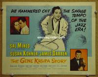 C254 GENE KRUPA STORY title lobby card '60 Mineo, Jazz!