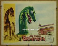 D167 GIANT BEHEMOTH lobby card #8 '59 dinosaurs!