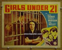 D176 GIRLS UNDER 21 lobby card #3 '40 prison, Bruce Cabot
