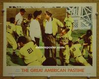 D190 GREAT AMERICAN PASTIME lobby card #7 '56 baseball!