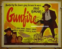 C271 GUNFIRE title lobby card '50 Don Red Barry