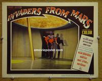 D327 INVADERS FROM MARS lobby card #7 '53 monster holds girl!