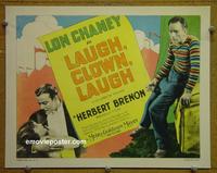 C340b LAUGH CLOWN LAUGH title lobby card '28 Lon Chaney, circus