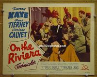 D633 ON THE RIVIERA lobby card #2 '51 Danny Kaye, Tierney