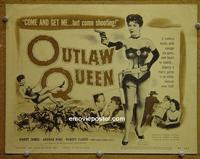 C435 OUTLAW QUEEN title lobby card '57 James, King