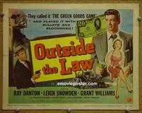 C438 OUTSIDE THE LAW title lobby card '56 film noir!
