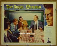 D648 OUTSIDER lobby card #4 '62 Tony Curtis, Franciscus