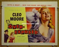 C439 OVER-EXPOSED title lobby card '56 Cleo Moore