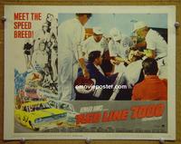D728 RED LINE 7000 lobby card #3 '65 car racing!