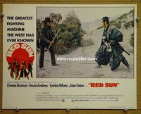D730 RED SUN lobby card #1 '72 Charles Bronson, Toshiro Mifune