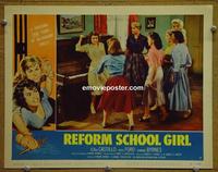 D734 REFORM SCHOOL GIRL lobby card #7 '57 classic AIP image!
