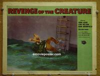 D752 REVENGE OF THE CREATURE lobby card #5 '55 being captured!