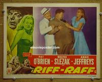 D758 RIFF-RAFF lobby card #3 '47 Pat O'Brien film noir!