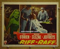 D761 RIFF-RAFF lobby card #8 '47 Pat O'Brien film noir!