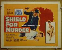 C498 SHIELD FOR MURDER title lobby card '54 film noir