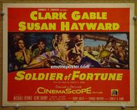 C512 SOLDIER OF FORTUNE title lobby card '55 Gable, Hayward