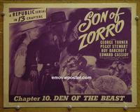 C513b SON OF ZORRO Chap 10 title lobby card '47 Roy Barcroft