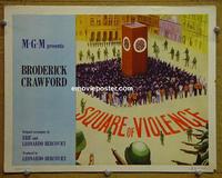 C517 SQUARE OF VIOLENCE title lobby card '63 Crawford