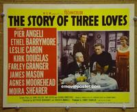 D918 STORY OF 3 LOVES lobby card #5 '53 Kirk Douglas