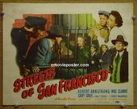 C526 STREETS OF SAN FRANCISCO title lobby card '49 Gray