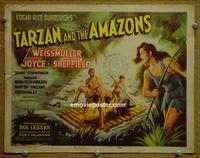 C535 TARZAN & THE AMAZONS title lobby card '45 Weissmuller