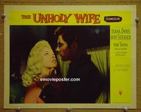 E060 UNHOLY WIFE lobby card #7 '57 bad girl Diana Dors!