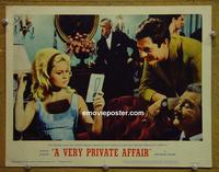 E074 VERY PRIVATE AFFAIR lobby card #5 '62 Brigitte Bardot