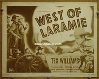 C595 WEST OF LARAMIE title lobby card '49 Tex Williams