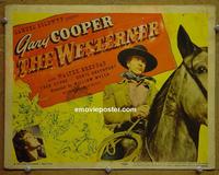C597 WESTERNER title lobby card '40 Gary Cooper