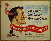 C608 WINGS OF EAGLES title lobby card '57 John Wayne