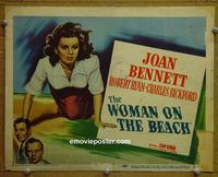 C611 WOMAN ON THE BEACH title lobby card '46 Bennett