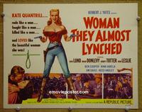 C612 WOMAN THEY ALMOST LYNCHED title lobby card53 sexy!