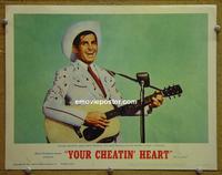 E173 YOUR CHEATIN' HEART lobby card #2 '64 Hank Williams bio
