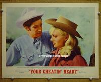 E174 YOUR CHEATIN' HEART lobby card #3 '64 George Hamilton