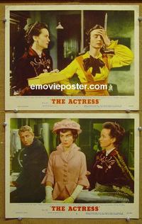 F845 ACTRESS  2 lobby cards '53 Spencer Tracy, Simmons