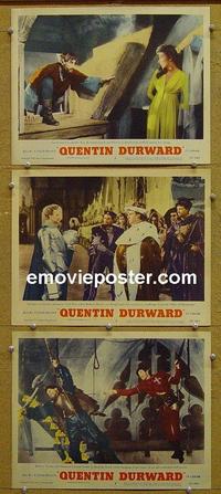 F758 ADVENTURES OF QUENTIN DURWARD 3 lobby cards '55 Robert Taylor