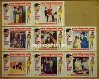 F030 ALL IN A NIGHT'S WORK 8 lobby cards '61 Dean Martin
