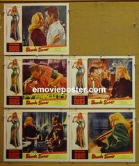 F707 BLONDE SINNER 5 lobby cards '56 bad girl Diana Dors!