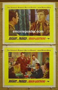 F886 CHAIN LIGHTNING  2 lobby cards '49 Humphrey Bogart