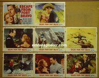 F175 ESCAPE FROM FORT BRAVO 8 lobby cards '53 William Holden