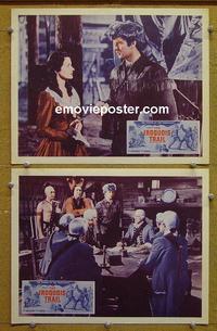F975 IROQUOIS TRAIL 2 lobby cards '50 George Montgomery, western