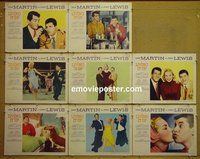 F329 LIVING IT UP 8 lobby cards '54 Dean Martin & Lewis