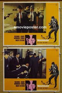 G008 MADIGAN 2 lobby cards '68 Richard Widmark, Henry Fonda