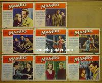 F347 MAMBO 8 lobby cards '54 Michael Rennie, Mangano
