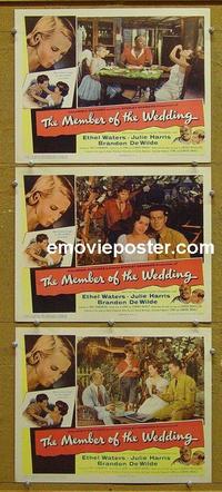 F794 MEMBER OF THE WEDDING 3 lobby cards '53 Ethel Waters